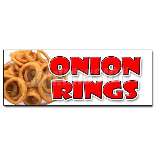 Signmission 12in ONION RINGS DECAL sticker deep fried vidalia sweet crispy ring french fries, D-12 Onion Rings D-12 Onion Rings - main